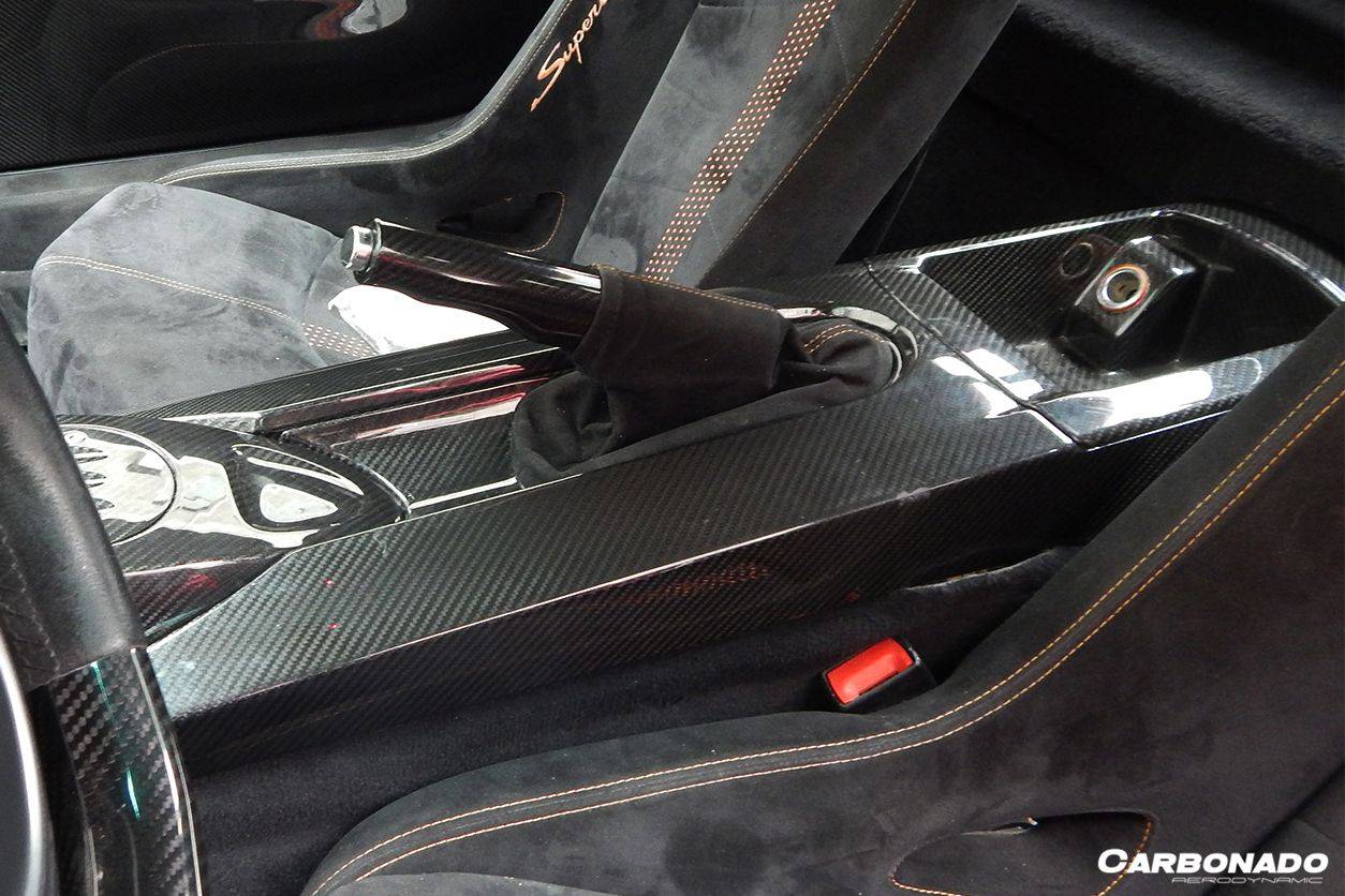 2004-2014 Lamborghini Gallardo OEM Style Carbon Fiber Hnadbrake Surround - Carbonado