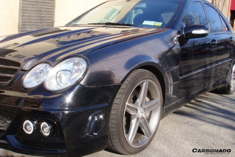 2005-2007 Mercedes Benzw203 C55 AMG Only WI Style Front Fender - Carbonado
