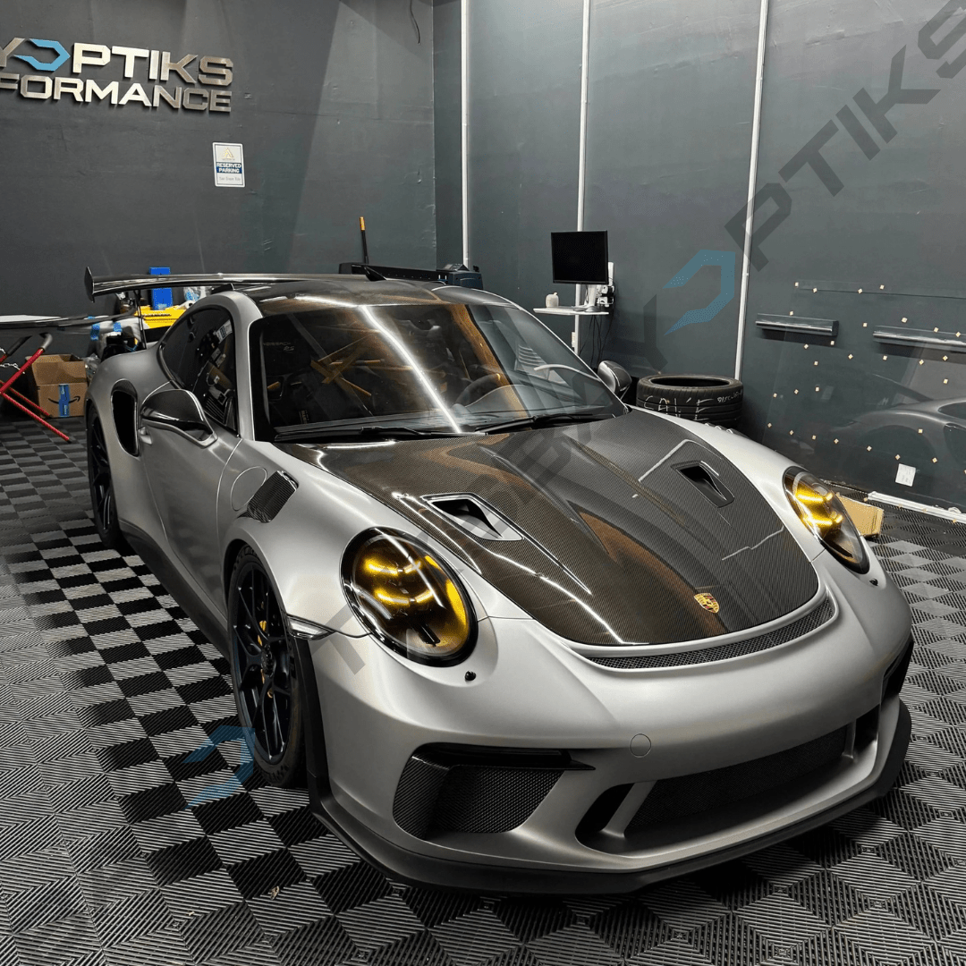 Porsche 991.1 991.2 911 992.2 Style Yellow/White Dual-Color DRL HD Matrix LED Headlights 2012–2019
