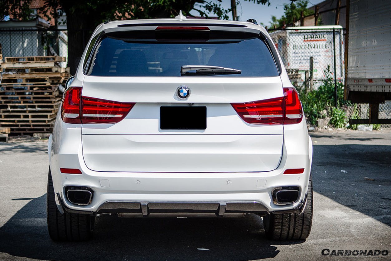 2014-2018 BMW X5 F15 MP Style Carbon Fiber Rear Cap Splitters (MT ONLY)
