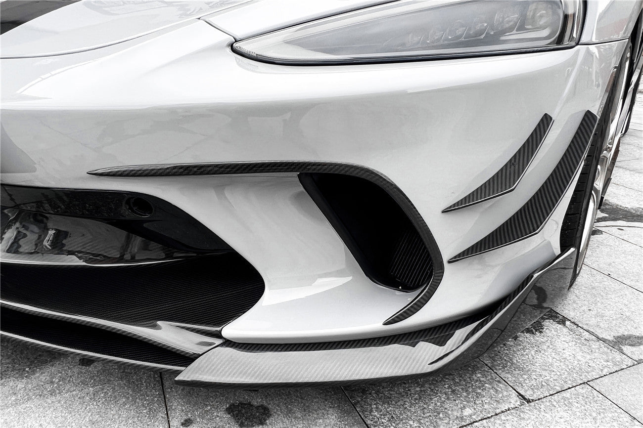 2020 - 2023 McLaren GT WP Style DRY Carbon Fiber Front Bumper Air Vents