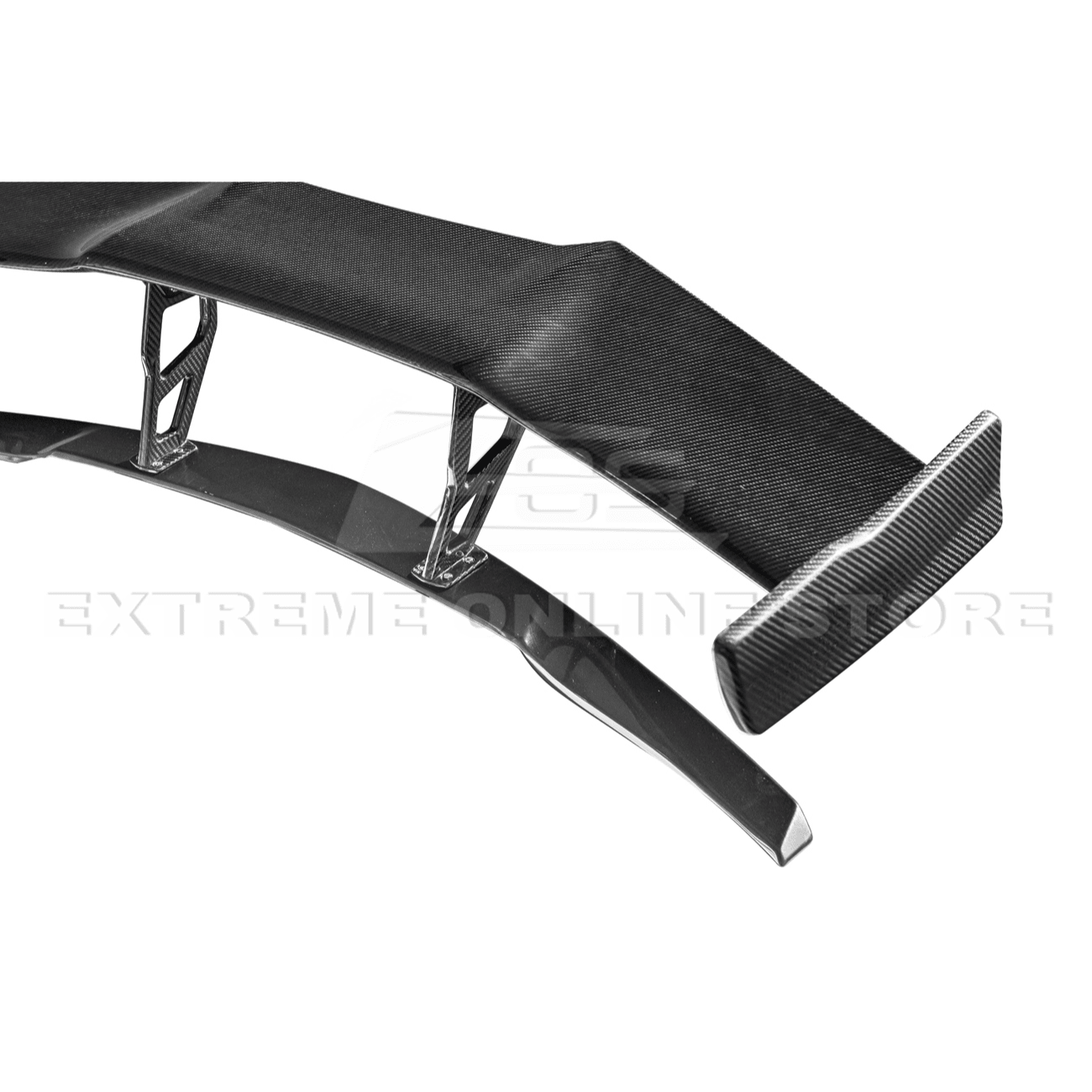 Chevrolet Corvette C7 ZR1 ZTK Style Carbon Fiber Rear High Wing Spoiler Wing Riser Kit 2014-2019