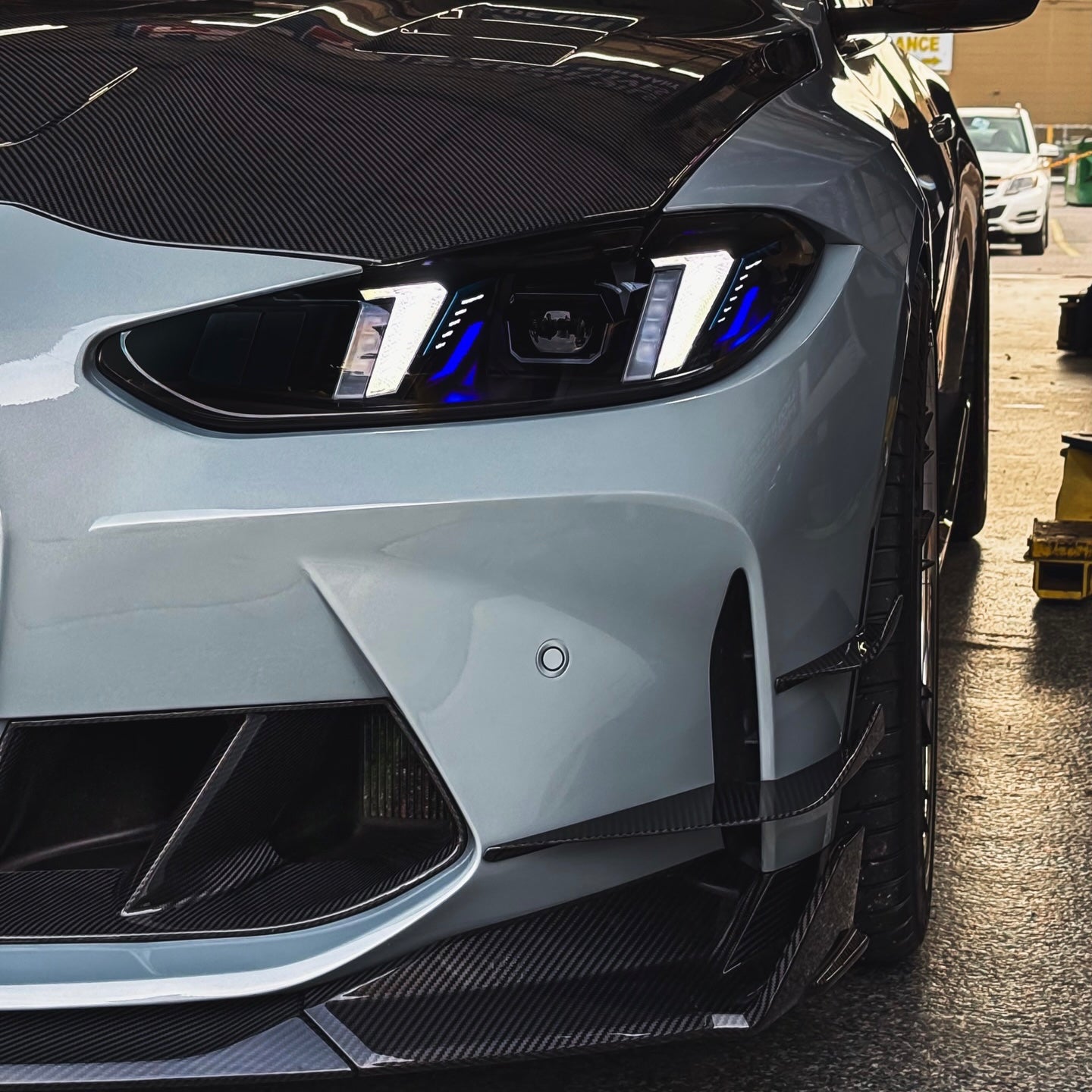 BMW G8X G80 M3 G82 M4 G22 4 Series CSL Yellow/White Complete Snake Eyes Style Headlights 2021 - Current