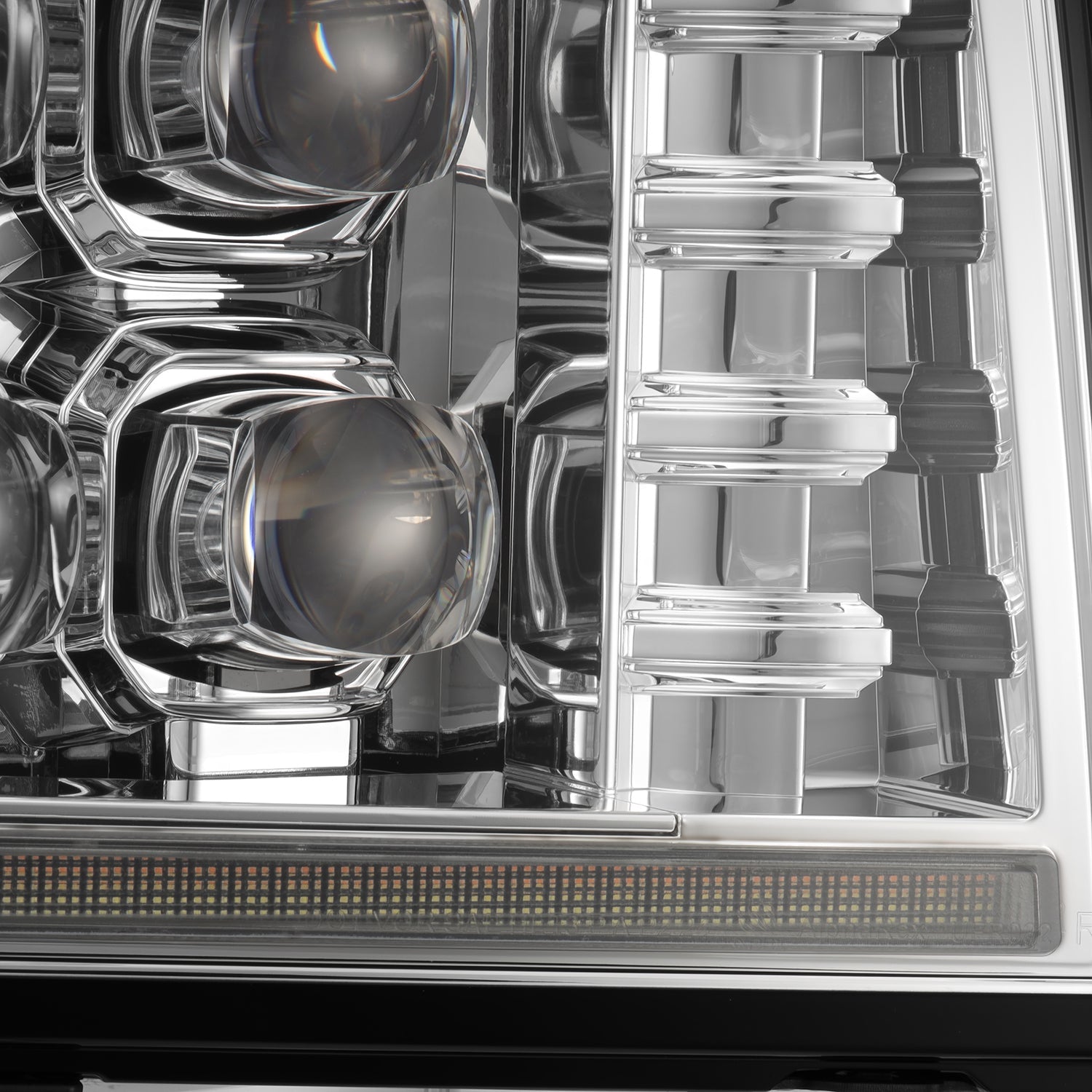 92-96 Ford F-Series/Bronco NOVA-Series LED Projector Headlights Chrome | AlphaRex