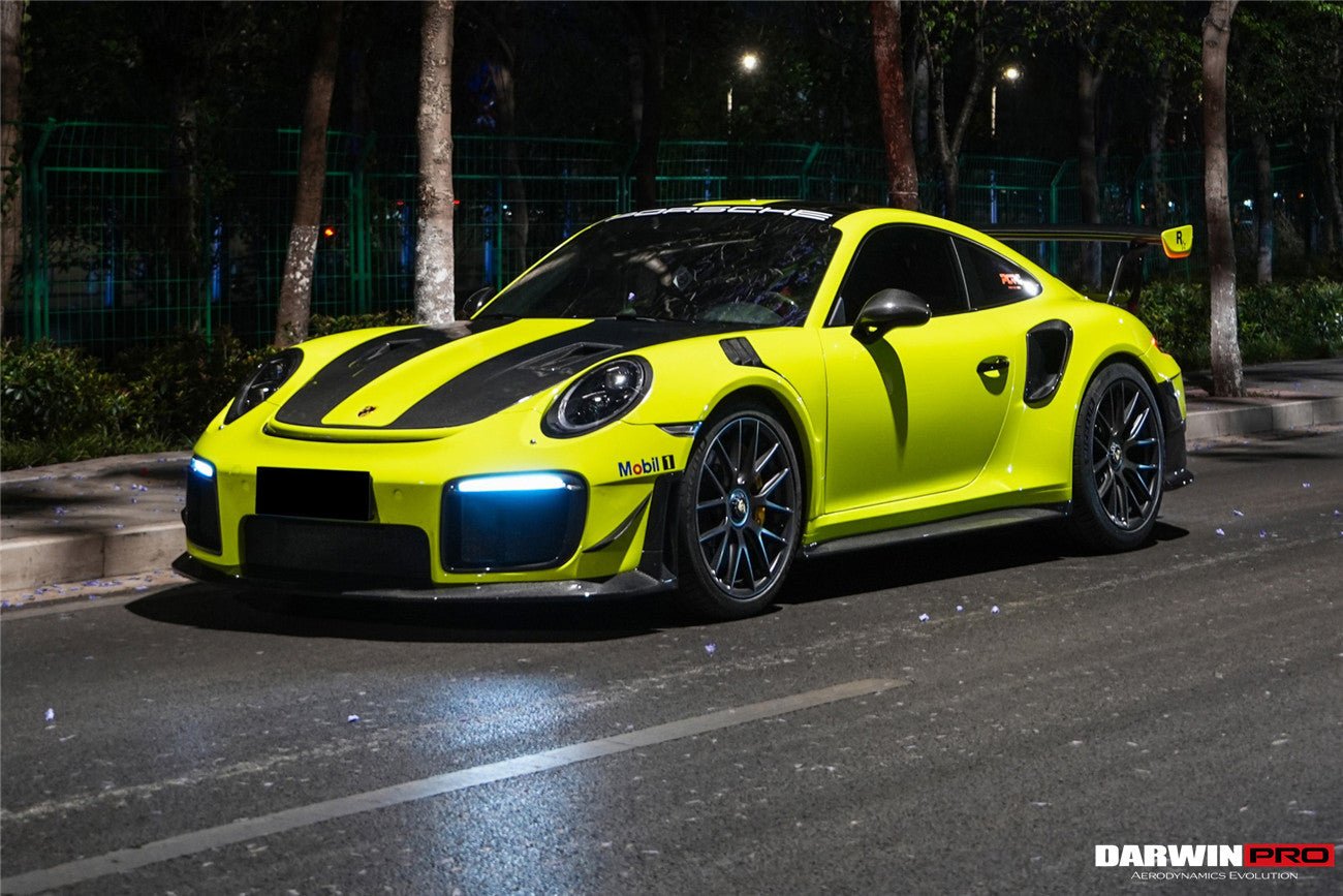 2013 - 2019 Porsche 911 991 Turbo S GT2RS Style Partial Carbon Fiber Front Bumper and Fender