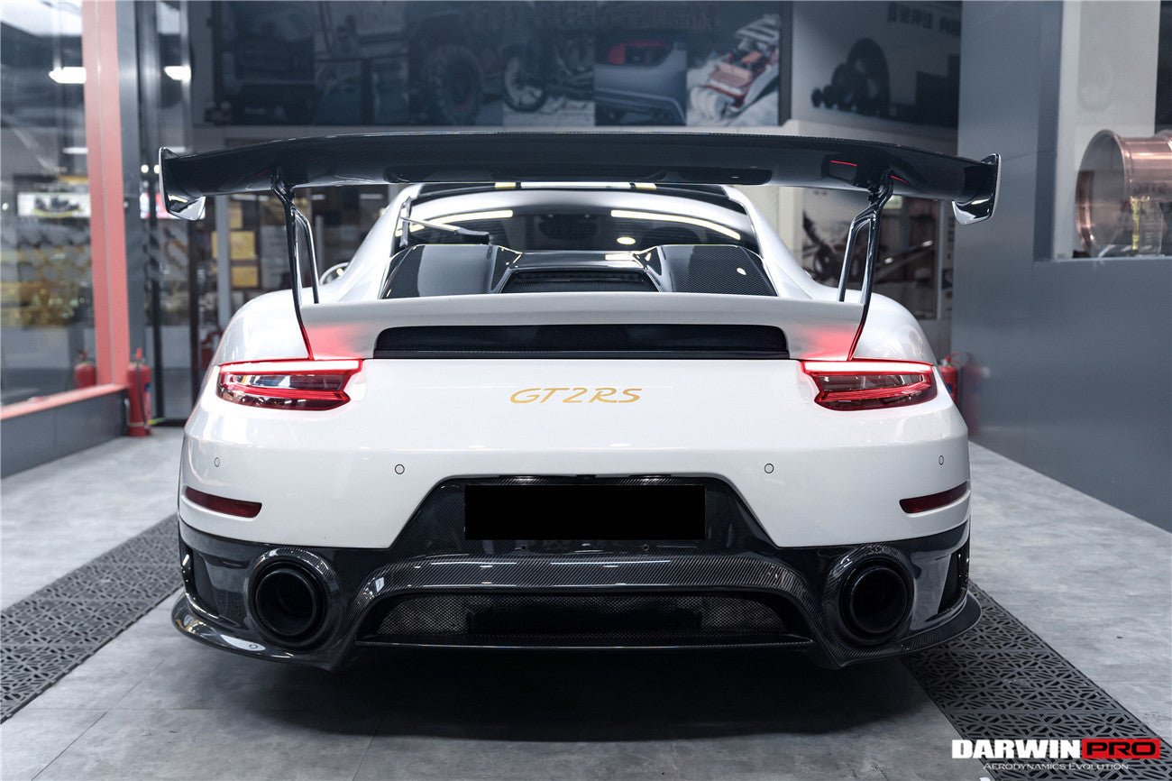 2013 - 2019 Porsche 911 991 Turbo/S GT2RS Style Partial Carbon Fiber Rear Bumper