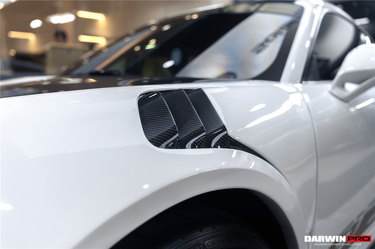 2013 - 2019 Porsche 911 991 Turbo S GT2RS Style Partial Carbon Fiber Front Bumper and Fender
