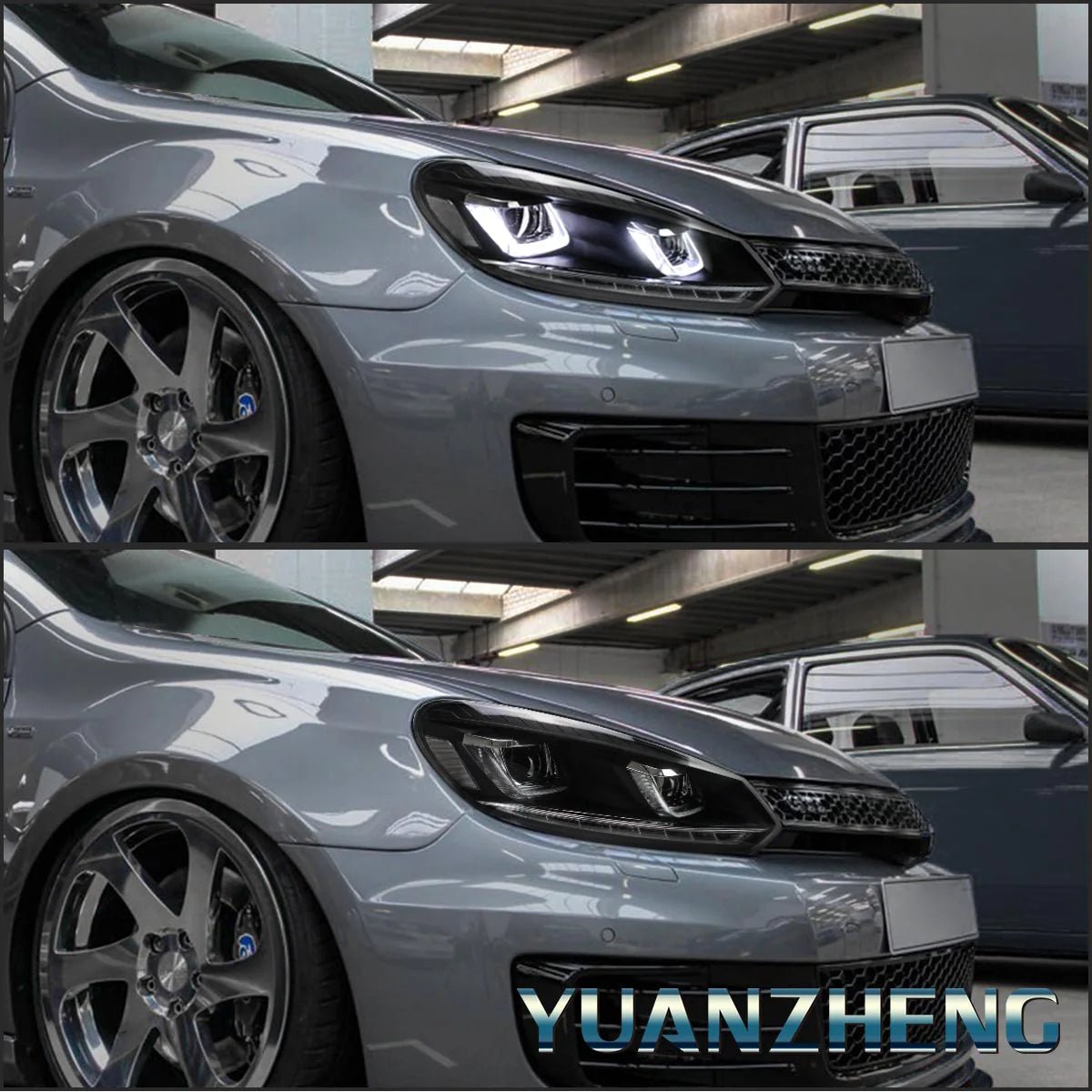 2008-2014 VW Golf Mk6 GTI Style LED Headlights (Halogen Models)