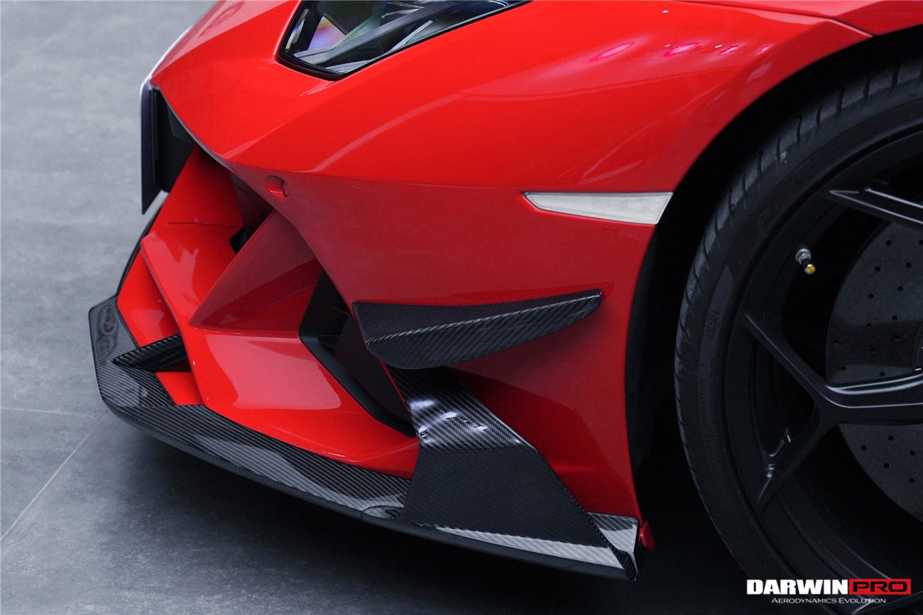 2019 - 2023 Lamborghini Huracan EVO 4WD ONLY BKSS Style Carbon Front Bumper Canards