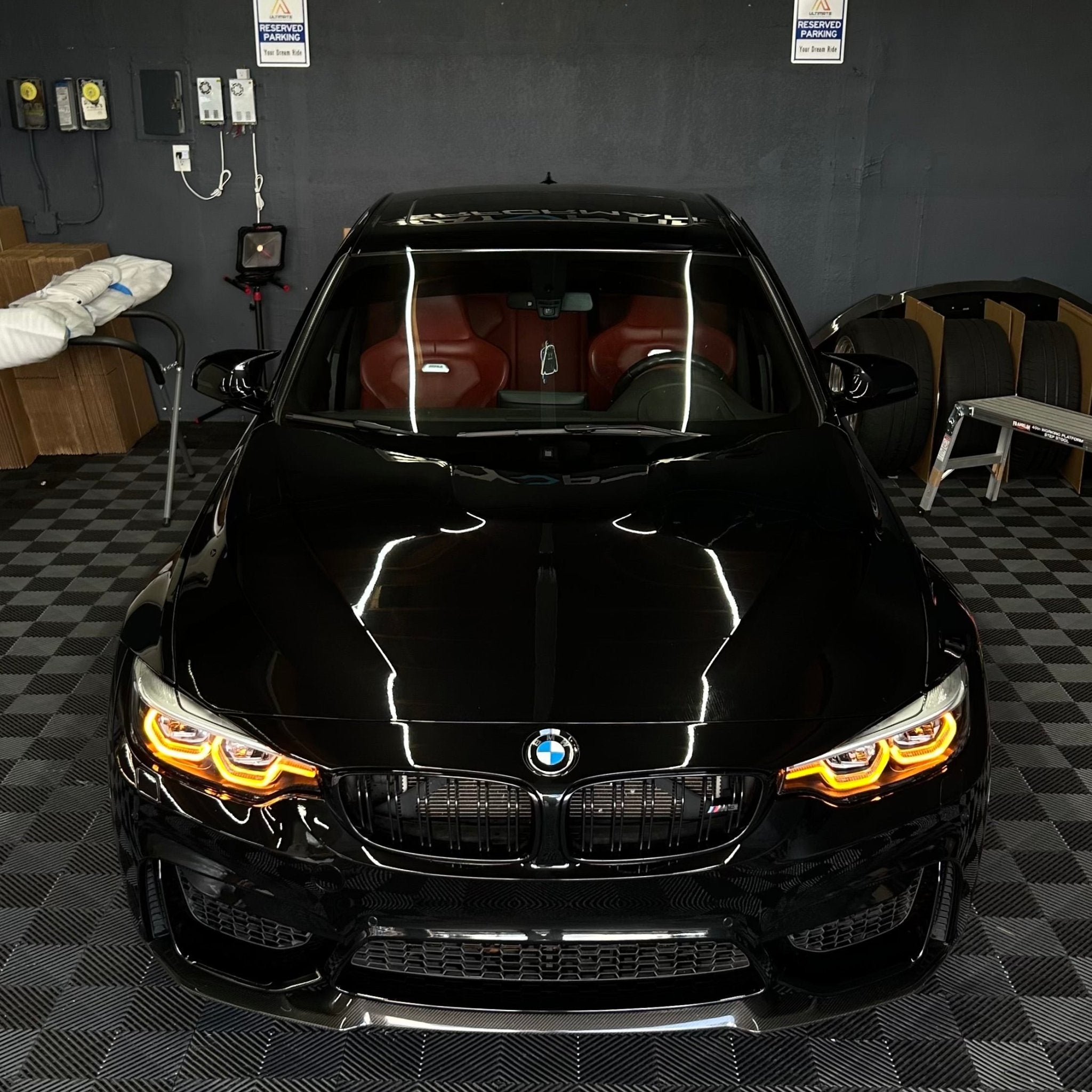 BMW F8X F80 M3 F82 M4 & F32 Coupe Ikon Style Tri Color CSL Yellow/White/Amber Headlights 2014 - 2020