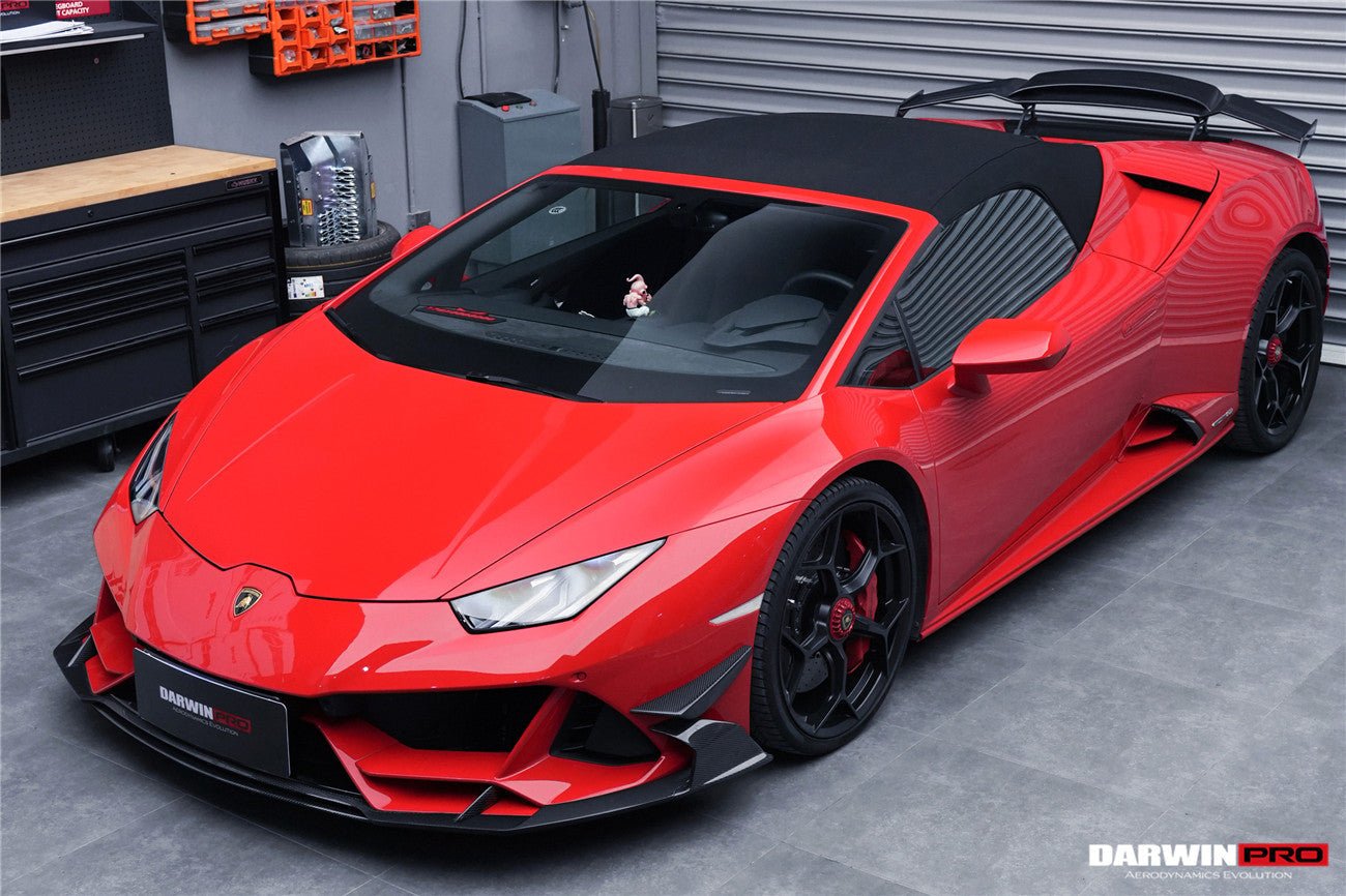2019 - 2023 Lamborghini Huracan EVO 4WD ONLY BKSS Style Carbon Front Bumper Canards