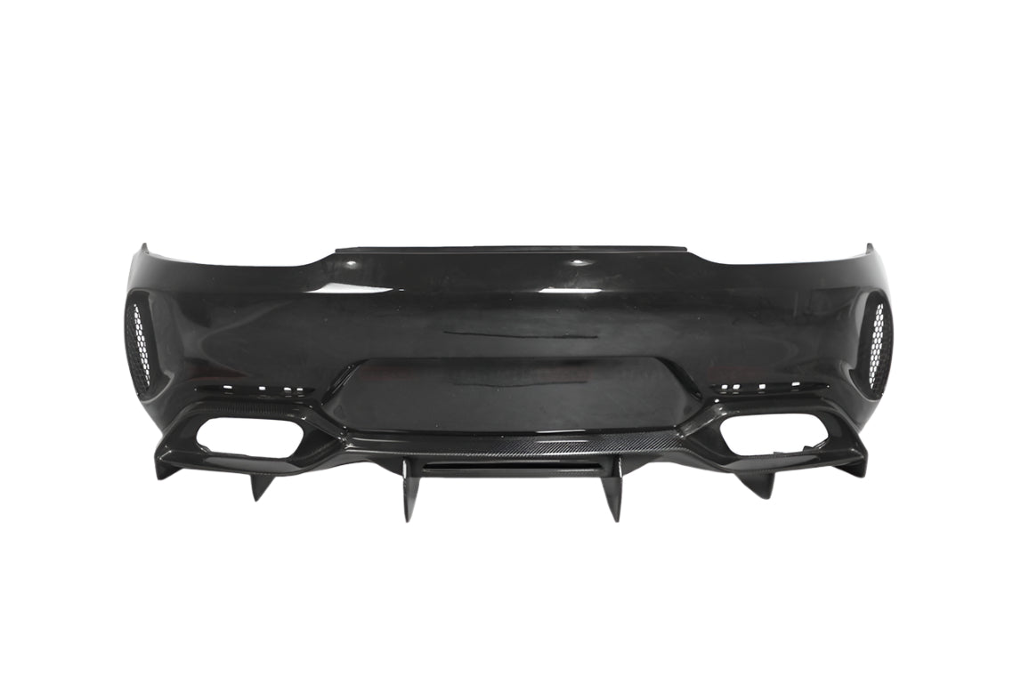 2015-2016 Mercedes Benz AMG GT GTS IMP Performance Partial Carbon Fiber Rear Bumper with Diffuser