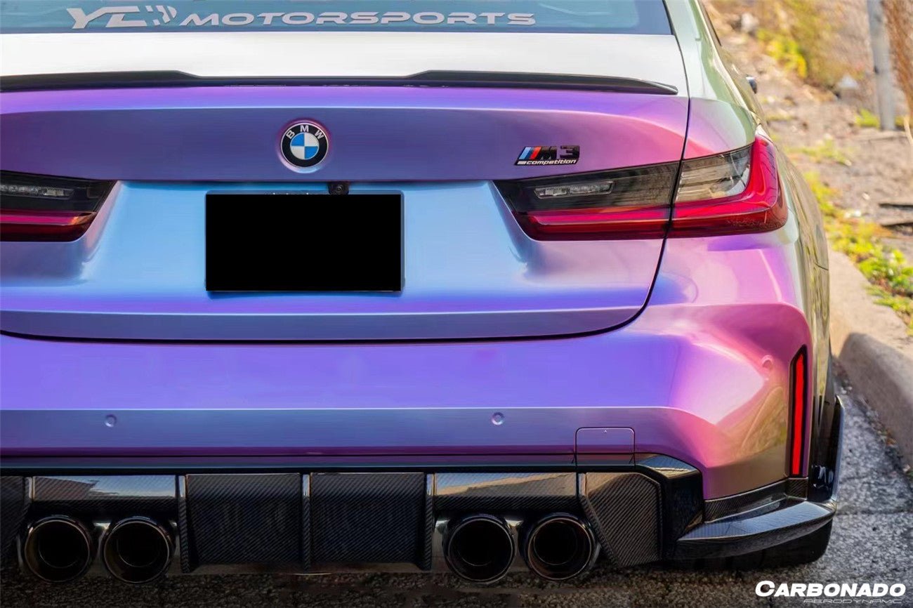 2021-2025 BMW M3 G80 MP Style Carbon Fiber Quad Rear Lip with Winglets