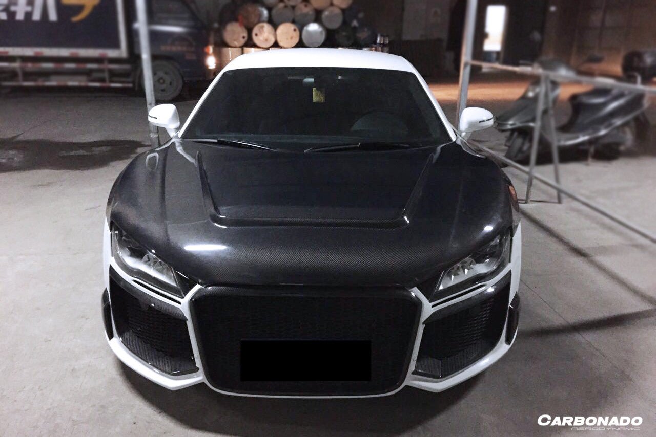 2006 - 2015 Audi R8 Coupe & Spyder P Style Carbon Fiber Hood