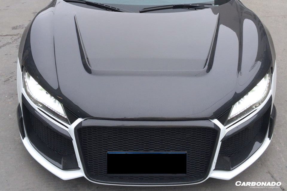 2006 - 2015 Audi R8 Coupe & Spyder P Style Carbon Fiber Hood