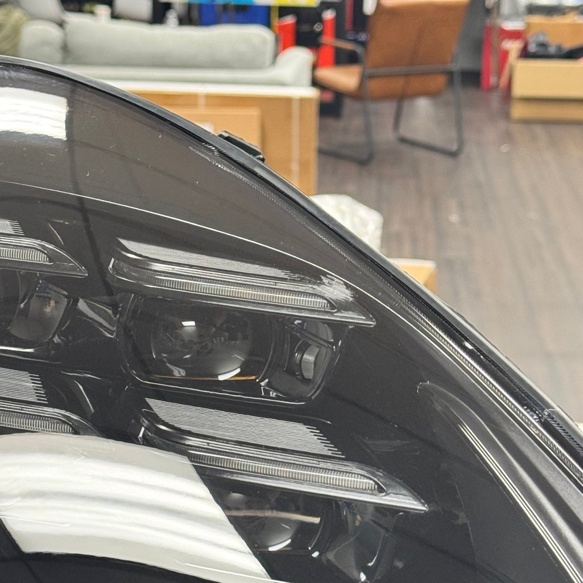 BRAND NEW B STOCK Porsche 958.1 Cayenne Yellow/White Dual-Color DRL HD Matrix Style Headlights 2011–2014