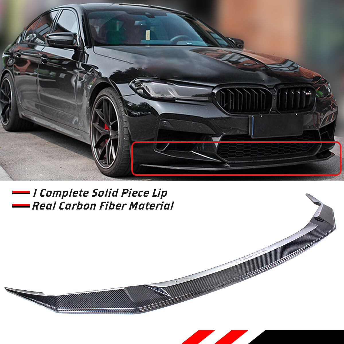 F90 M5 BMW LCI Front Lip Carbon Fiber 2021+
