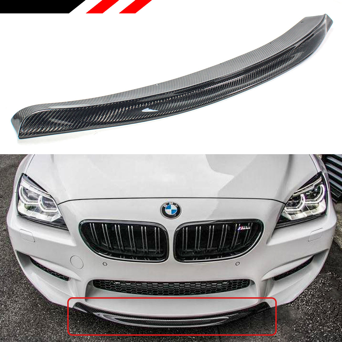 F06 F12 F13 M6 BMW Front Lip Carbon Fiber 2014-2019