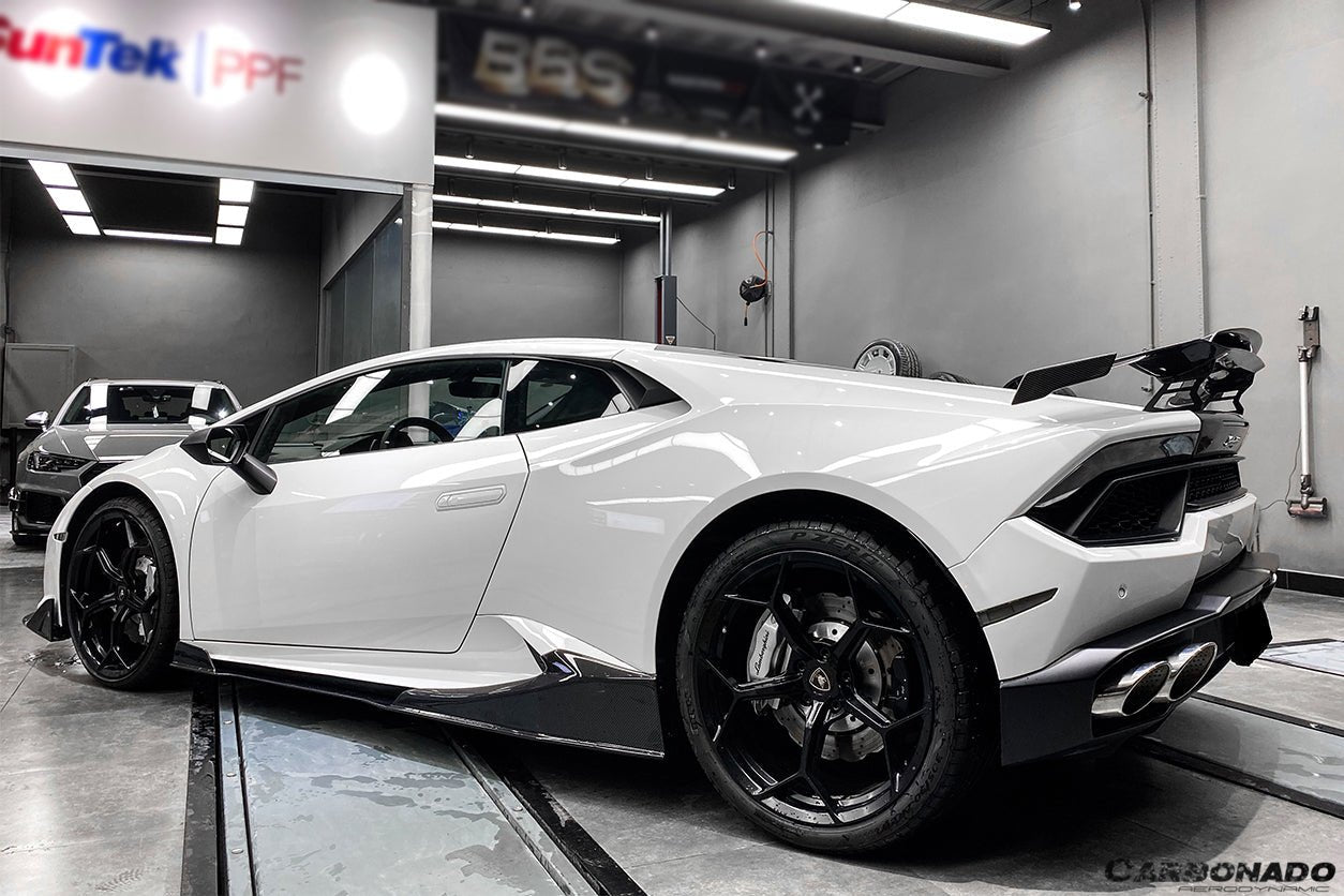 2015 - 2019 Lamborghini Huracan LP610&LP580 MD Style Carbon Fiber Side Skirts Under Board