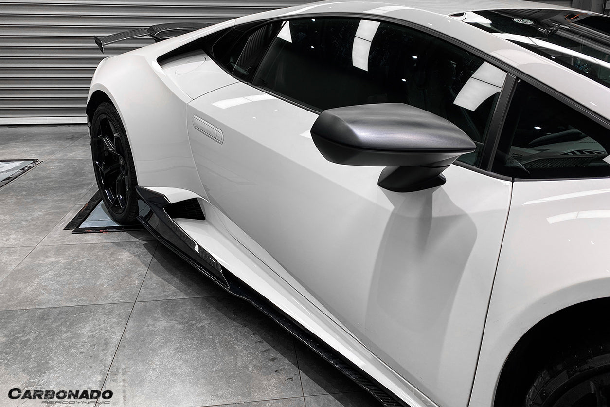 2015 - 2019 Lamborghini Huracan LP610&LP580 MD Style Carbon Fiber Side Skirts Under Board