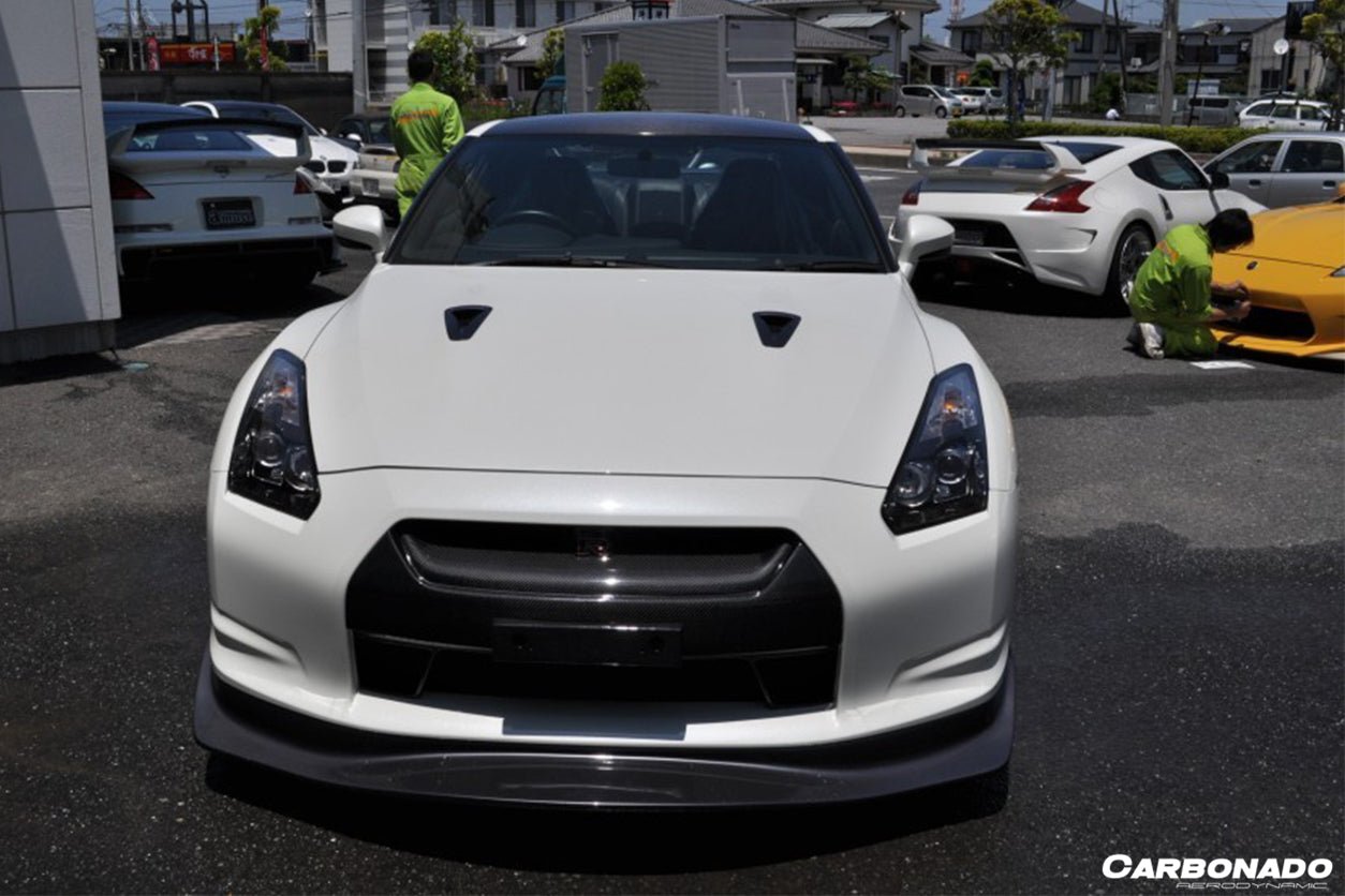 2008 - 2011 Nissan GTR R35 CBA AMS Style Carbon Fiber Front Lip