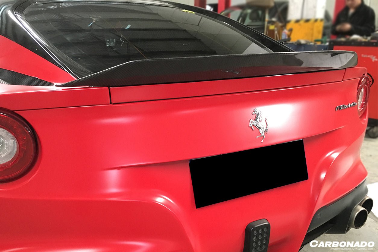 2012 - 2017 Ferrari F12 Berlinetta DC Style Carbon Fiber Trunk Spoiler
