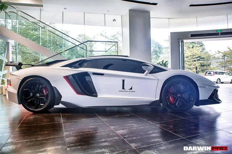 2011 - 2016 Lamborghini Aventador LP700 Coupe/Roadster BKSS Style Carbon Fiber Side Skirts Under Board