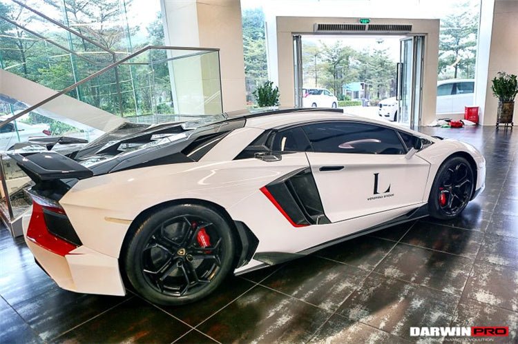 2011 - 2016 Lamborghini Aventador LP700 Coupe/Roadster BKSS Style Carbon Fiber Side Skirts Under Board