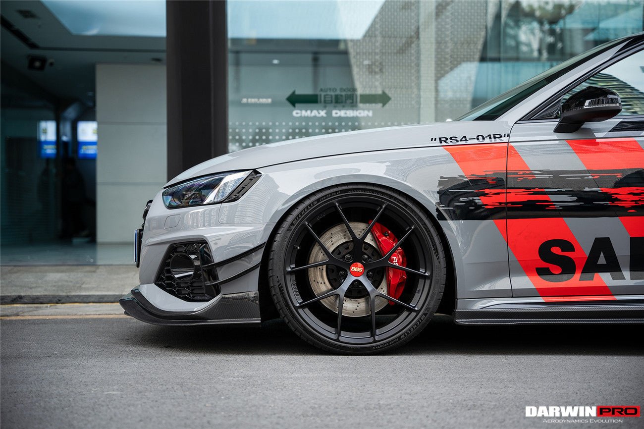2020 - 2024 Audi RS4 B9.5 BKSS Style Carbon Fiber Front Bumper Canards