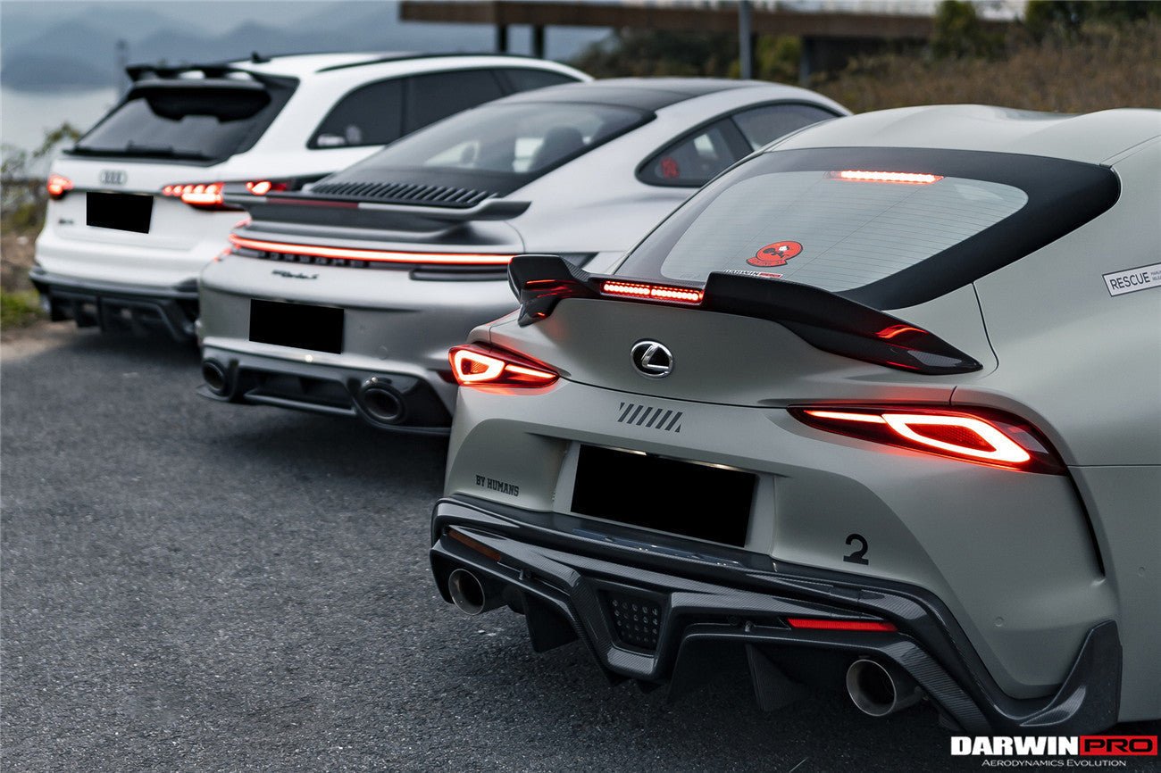 2019 - 2025 Toyota GR Supra (J29 & DB) A90 A91 BKSS Style Carbon Fiber Trunk Spoiler with LED Light