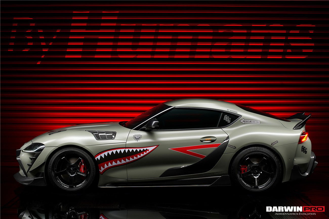 2019 - 2025 Toyota GR Supra (J29 & DB) A90 A91 BKSS Style Carbon Fiber Side Skirts