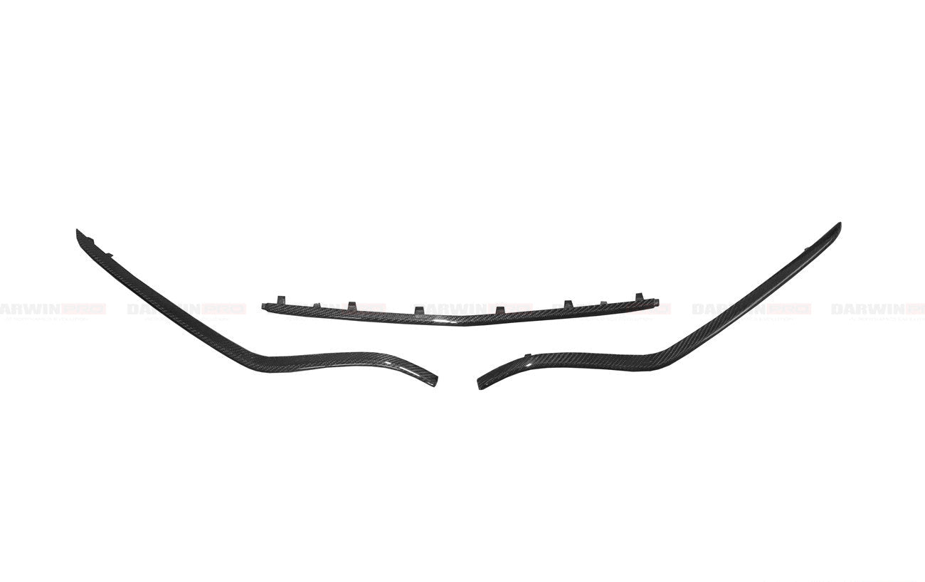 2015 - 2021 Mercedes Benz W205 C63&S AMG Carbon Fiber Front Bumper Trim Set (4pcs)