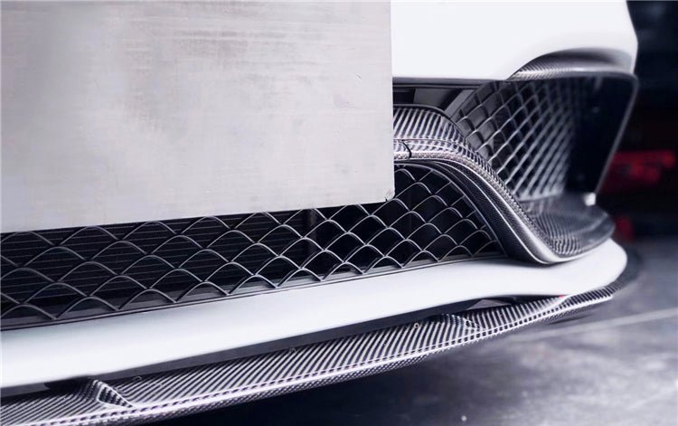 2015 - 2021 Mercedes Benz W205 C63&S AMG Carbon Fiber Front Bumper Trim Set (4pcs)