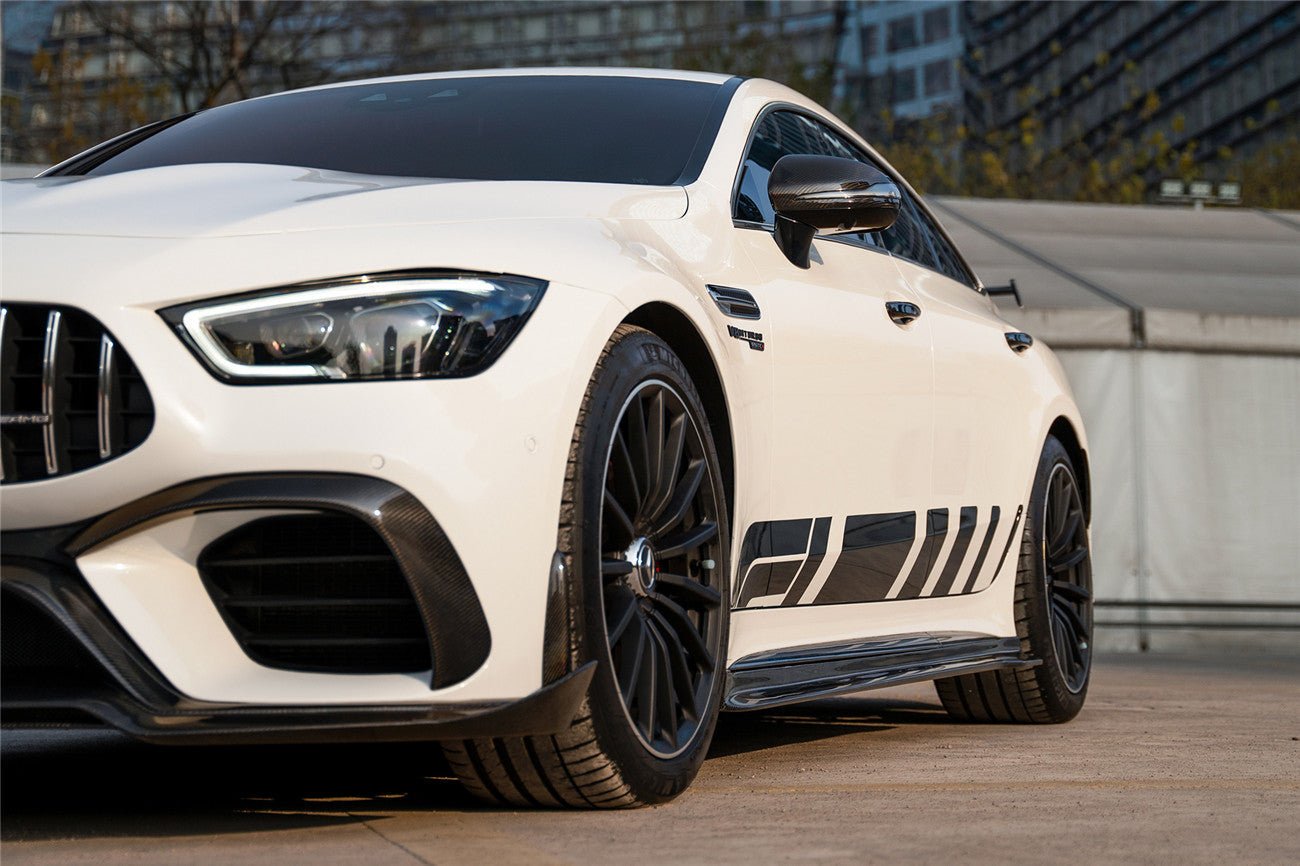 2019-2024 Mercedes Benz AMG GT63 S 4Door Coupe X290 Carbon Fiber Front Bumper Vents Canards