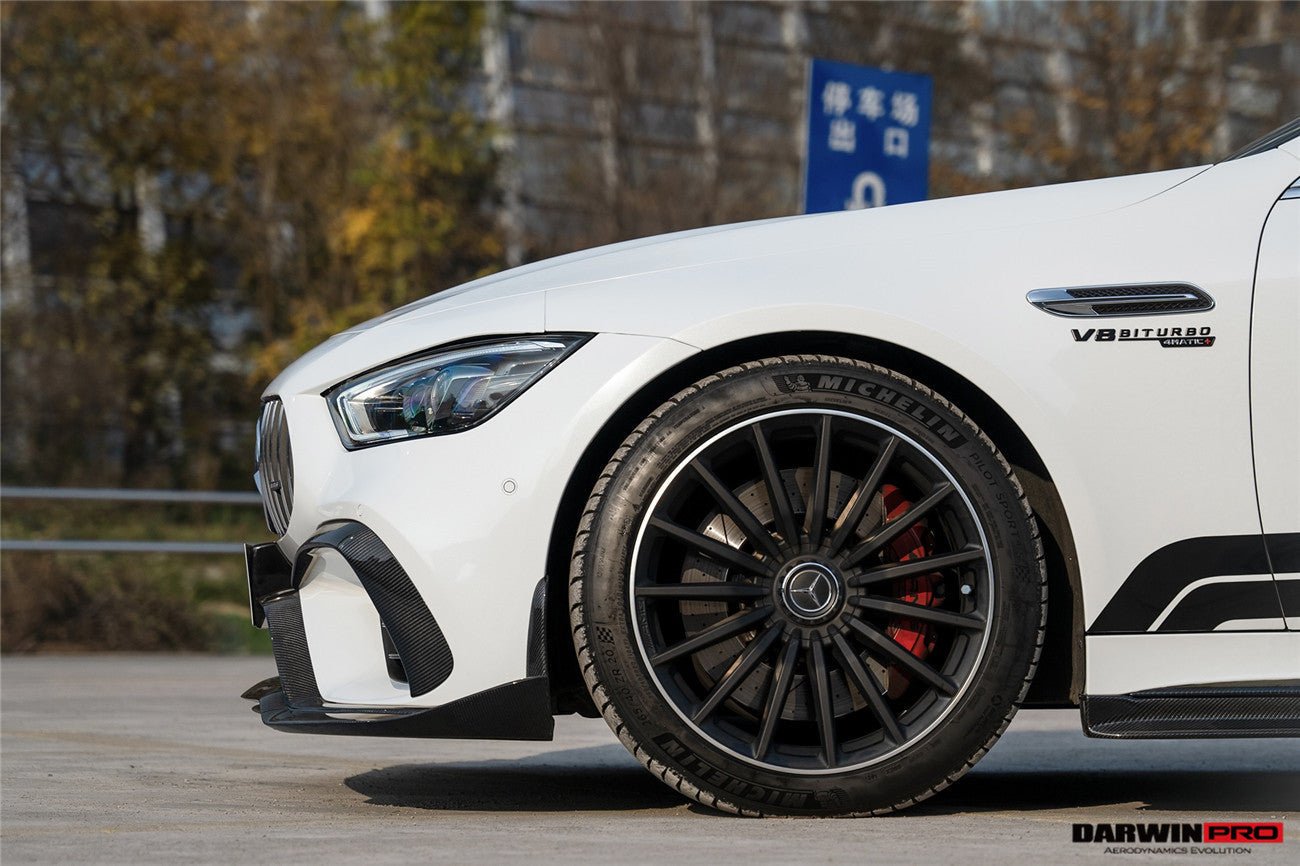 2019-2024 Mercedes Benz AMG GT63 S 4Door Coupe X290 Carbon Fiber Front Bumper Vents Canards