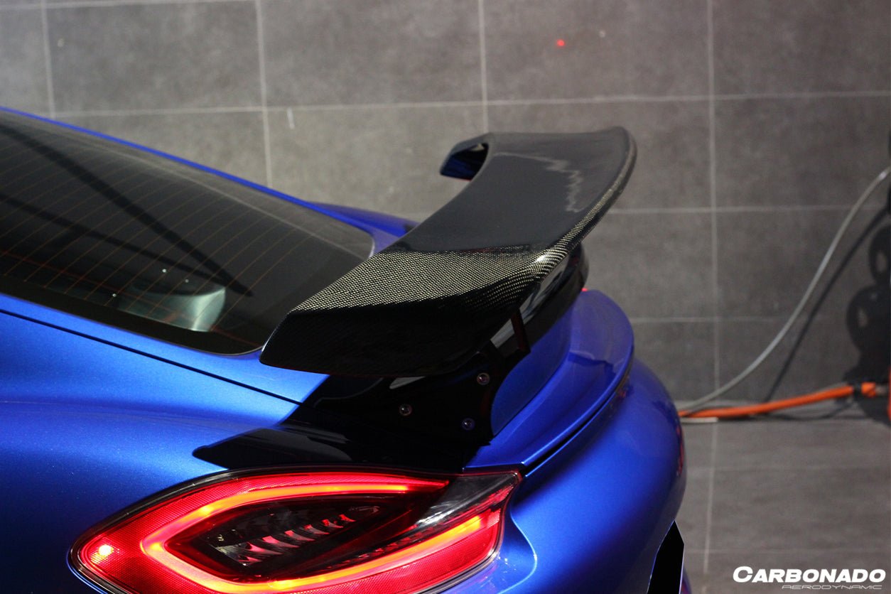 2012 - 2016 Porsche 981 Cayman TA Style Style Carbon Fiber Trunk Spoiler Wing