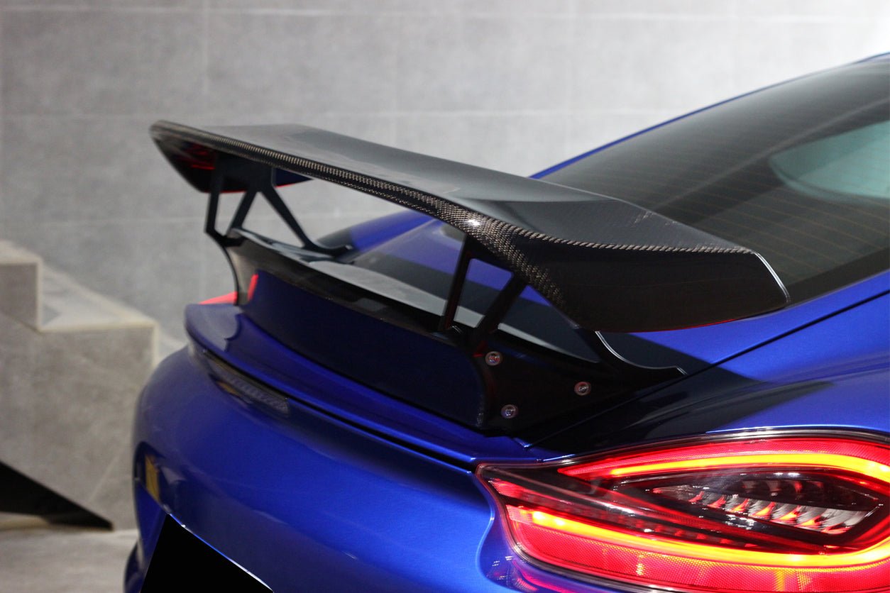 2012 - 2016 Porsche 981 Cayman TA Style Style Carbon Fiber Trunk Spoiler Wing