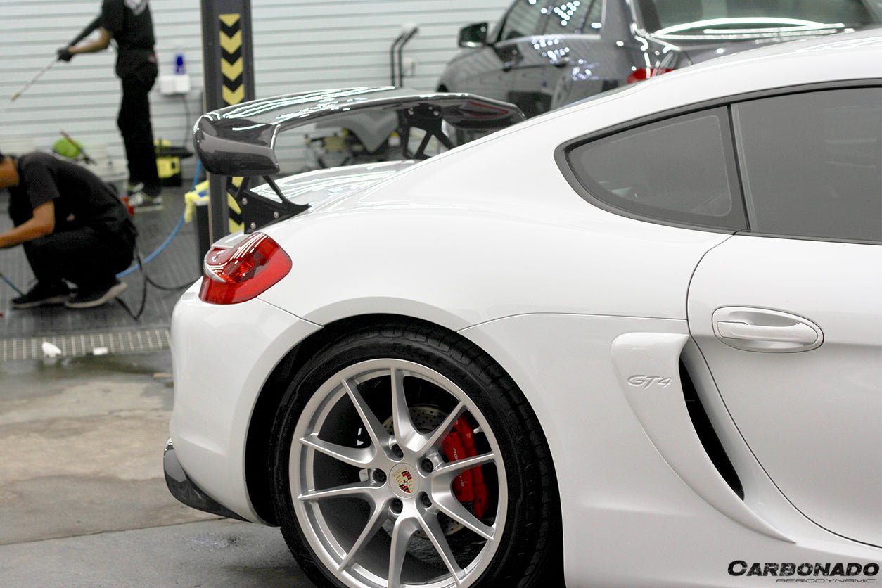 2012 - 2016 Porsche 981 Cayman TA Style Style Carbon Fiber Trunk Spoiler Wing