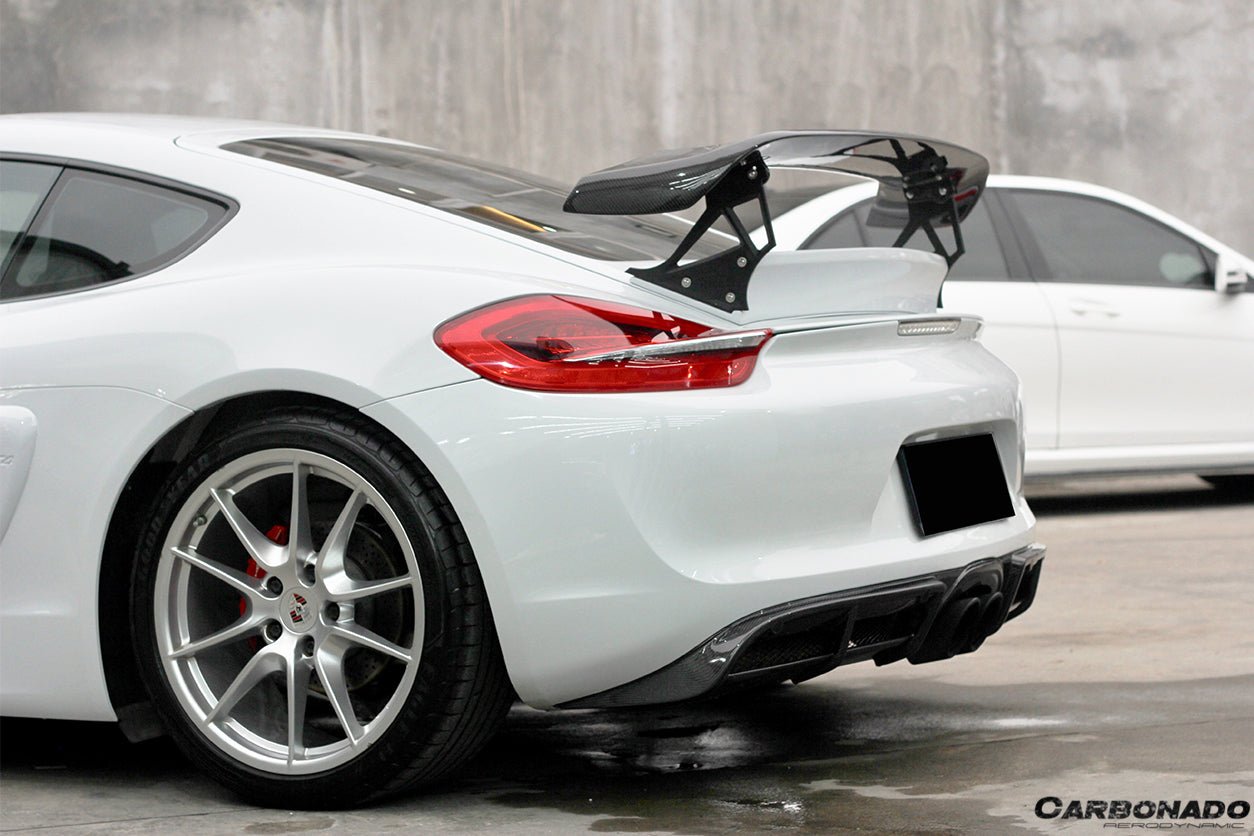 2012 - 2016 Porsche 981 Cayman TA Style Style Carbon Fiber Trunk Spoiler Wing