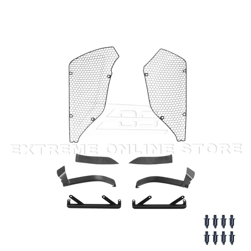 Chevrolet Corvette C8 Z06 E-Ray Aluminum Rear Side Intake Mesh Grille Inserts 2023-Up