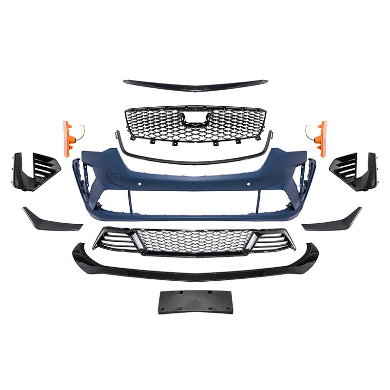 Cadillac CT4 CT4-V Blackwing Style Primed Black Front Bumper Conversion Kit 2020-Up