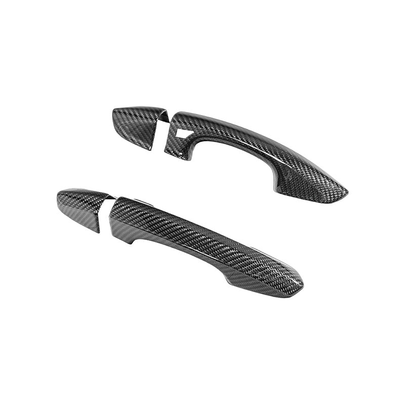 Ford Mustang S550 Factory Style Dry Carbon Fiber Outer Door Handle Cover Set 2015-2023