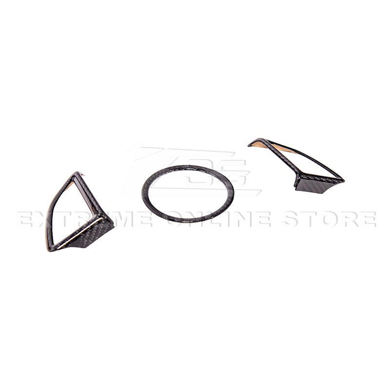 Chevrolet Camaro 6th Gen Factory Style Dry Carbon Fiber Steering Wheel Trim Cover 2016-2024