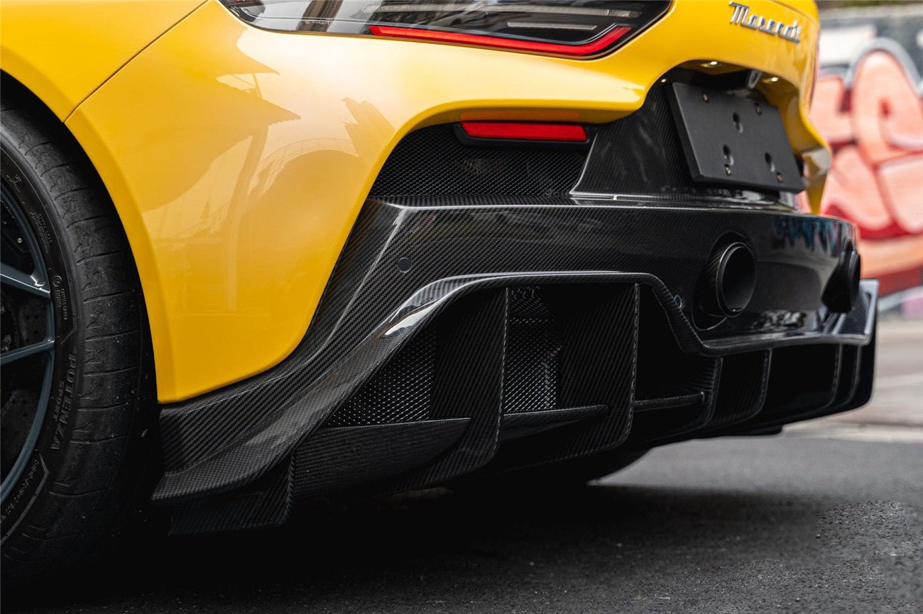 2020 - 2024 Maserati MC20 SVD Style Dry Carbon Fiber Rear Lip Diffuser