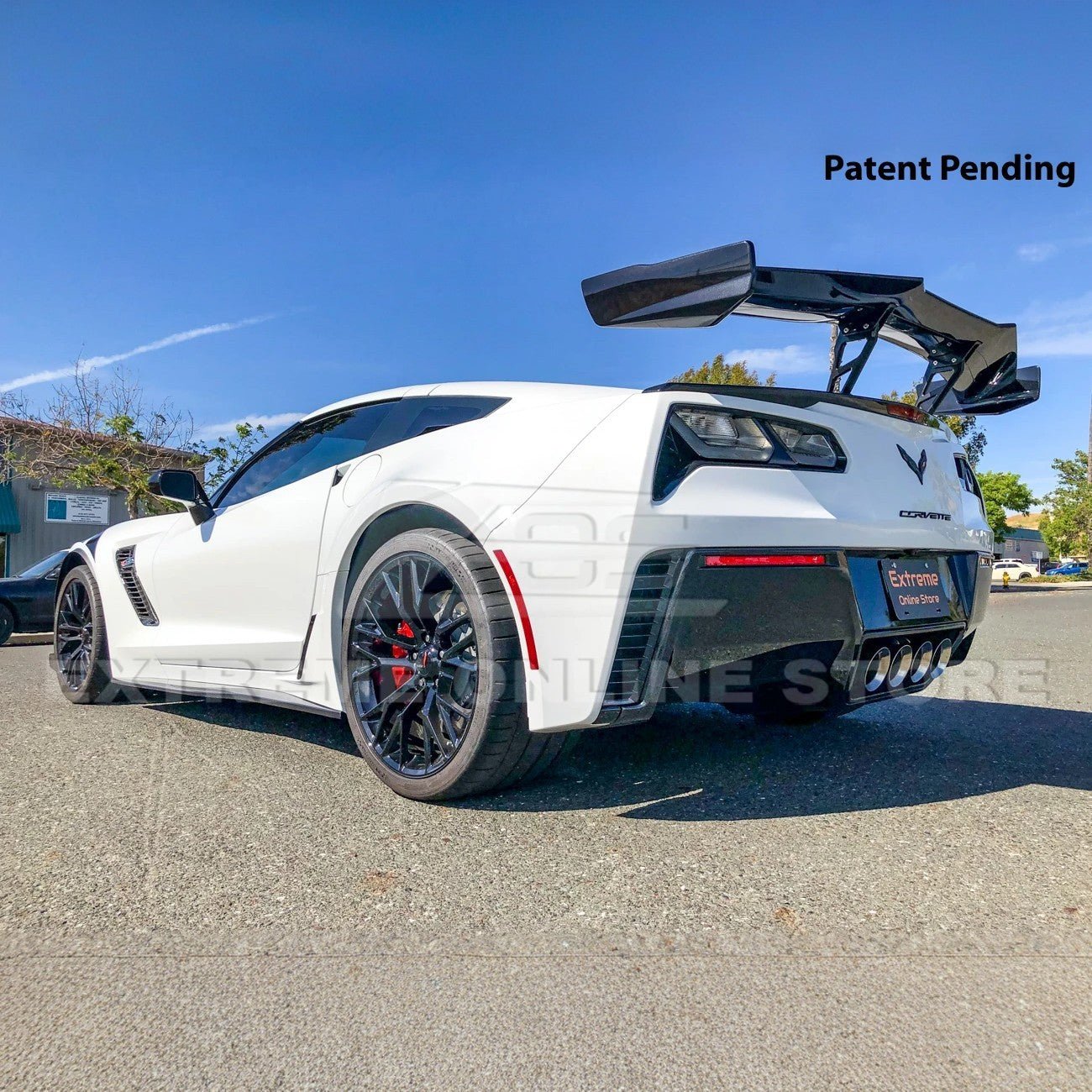 Chevrolet Corvette C7 ZR1 ZTK Style Carbon Fiber High Wing Rear Spoiler Kit 2014-2019