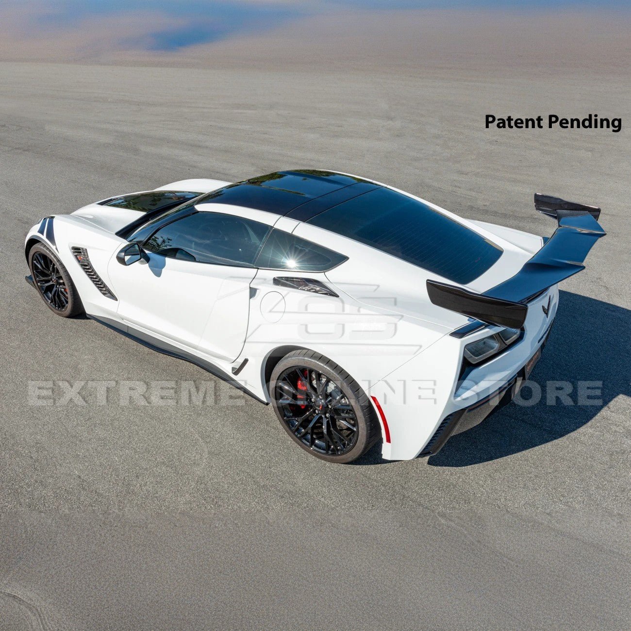 Chevrolet Corvette C7 ZR1 ZTK Style Carbon Fiber High Wing Rear Spoiler Kit 2014-2019