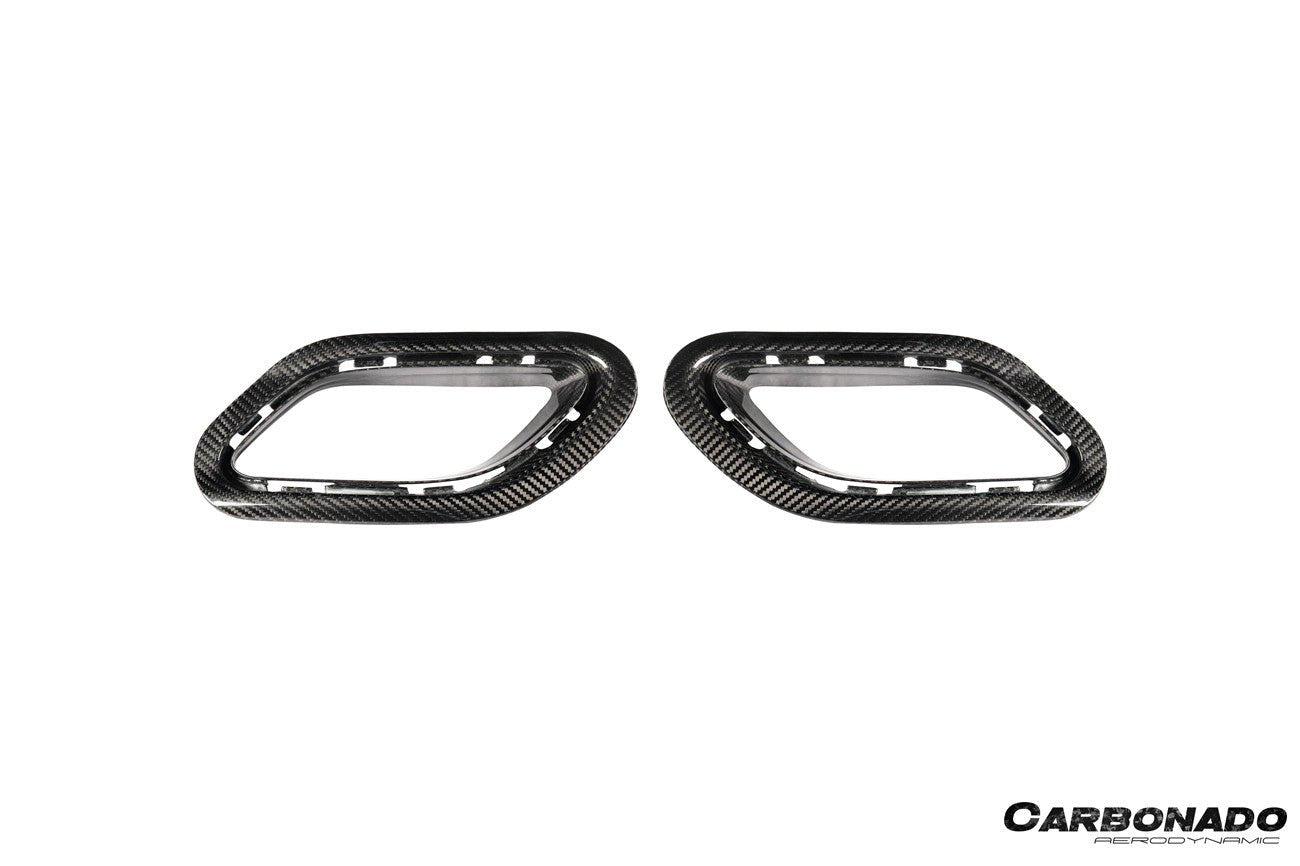 Porsche 911 991.2 Carrera OEM Style Dry Carbon Fiber Rear Bumper Vent Trims 2017-2019