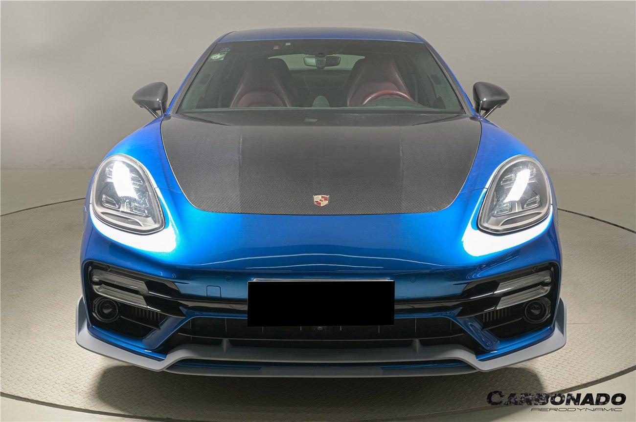 2017-2023 Porsche Panamera 971 4S & Turbo & SD & GTS OEM Style Dry Carbon Fiber Hood - Carbonado