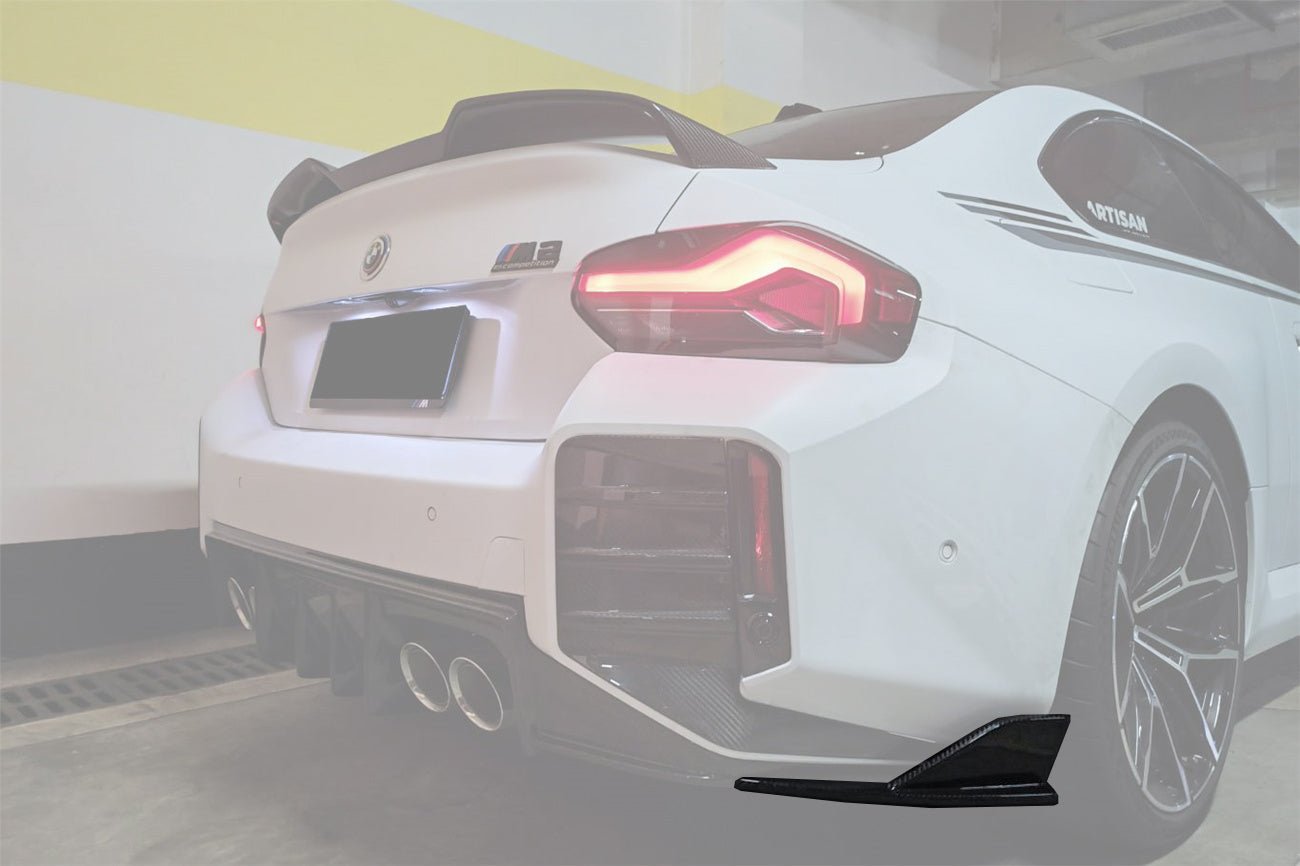 BMW M2 (G87) Dry Carbon Fiber Rear Splitter Winglets (2021-2024)