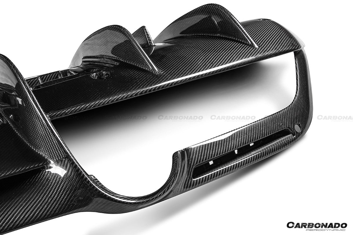2019 - 2024 Ferrari F8 OEM Style Dry Carbon Fiber Rear Diffuser Lip